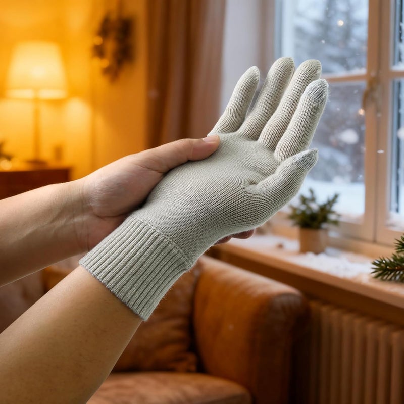 Wander Merino Wool Running Gloves for Winter Lightweight Touchscreen Thermal Knit Glove for Men&Women Upgraded - Image 5